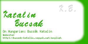 katalin bucsak business card
