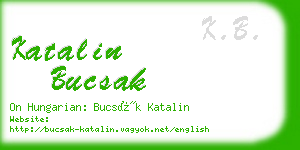 katalin bucsak business card